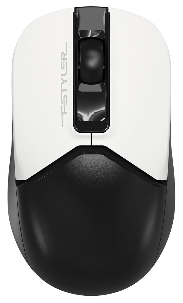 Мышь A4Tech Fstyler FB12 белый/черный оптическая 1200dpi беспров. BT/Radio USB 3but (FB12 PANDA)