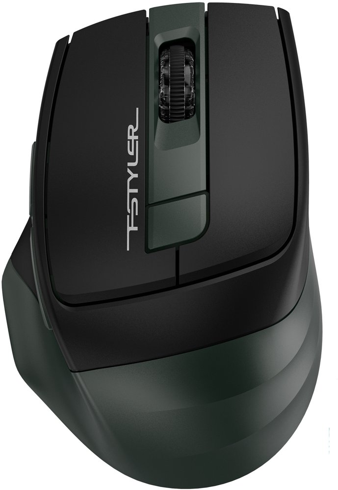 Мышь A4Tech Fstyler FB35 зеленый/черный оптическая 2000dpi беспров. BT/Radio USB для ноутбука 6but (FB35 MIDLIGHT GREEN)