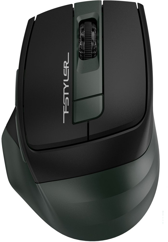 Мышь A4Tech Fstyler FB35S темно-зеленый/черный оптическая 2000dpi беспров. BT/Radio USB для ноутбука 5but (FB35S USB MIDNIGHT GREEN)