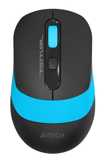 Мышь A4Tech Fstyler FG10S черный/синий оптическая 2000dpi silent беспров. USB для ноутбука 4but (FG10S BLUE)