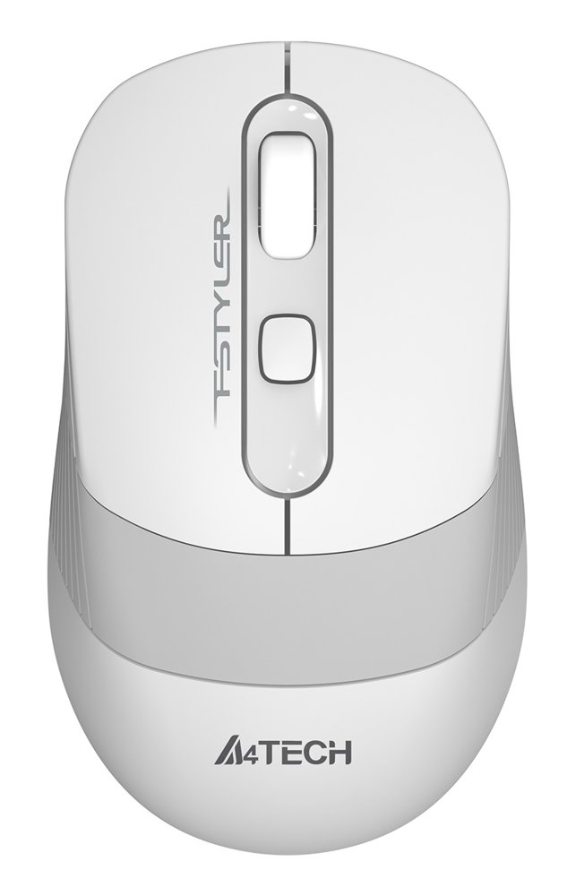 Мышь A4Tech Fstyler FG10S белый/серый оптическая 2000dpi silent беспров. USB для ноутбука 4but (FG10S WHITE)