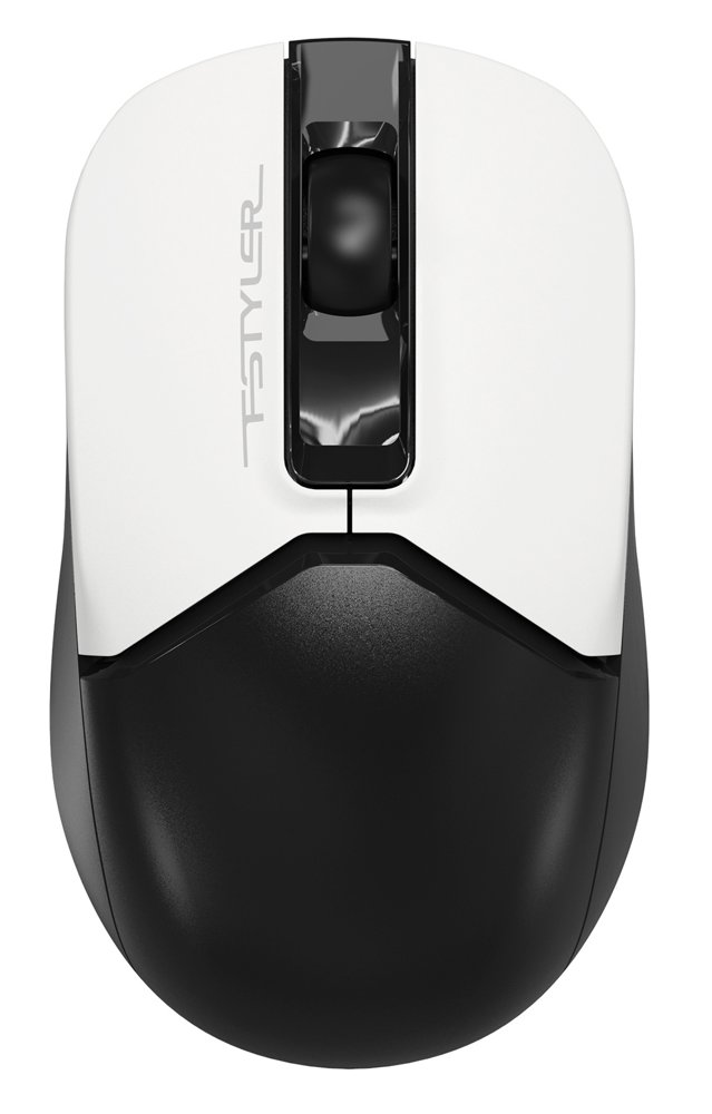 Мышь A4Tech Fstyler FG12 Panda белый/черный оптическая 1200dpi беспров. USB 3but