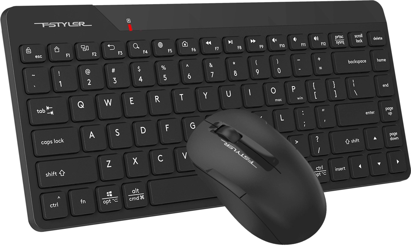 Клавиатура + мышь A4Tech Fstyler FG2200 Air2 клав:черный мышь:черный USB беспроводная slim (FG2200 AIR2 BLACK), фото 3