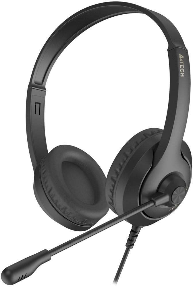 Наушники с микрофоном A4Tech Fstyler FH100 черный 2м накладные оголовье (FH100 (STONE BLACK))