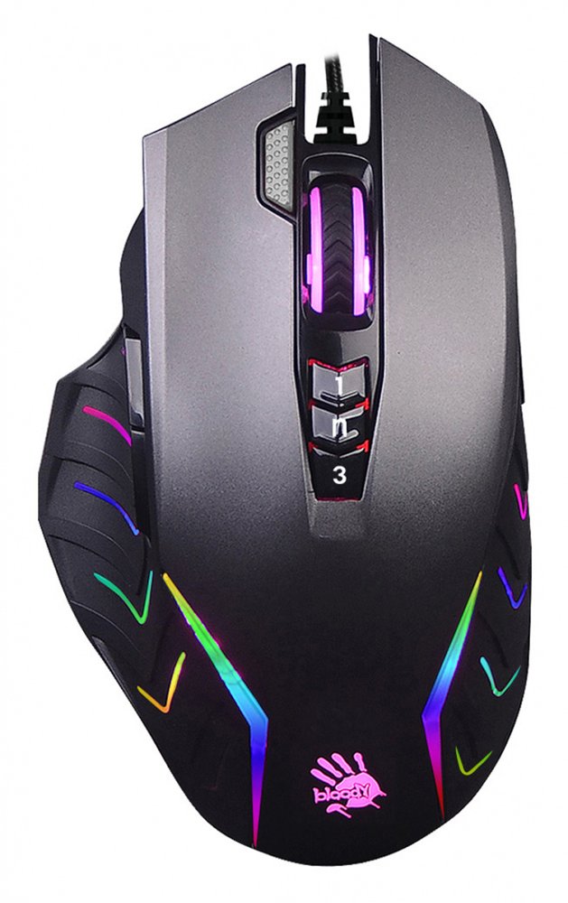 Мышь A4Tech Bloody J95s серый оптическая 8000dpi USB 9but (J95S GREY)