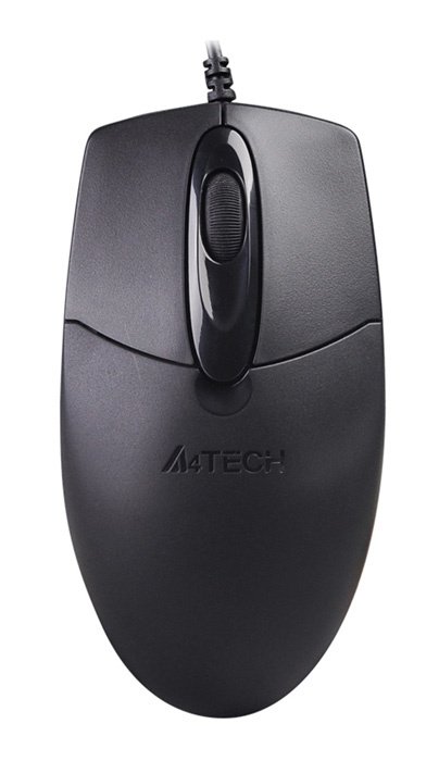 Мышь A4Tech OP-720 черный оптическая 1200dpi USB 3but (OP-720 USB (BLACK))
