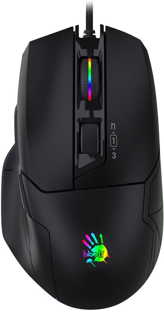 Мышь A4Tech Bloody W70 Max черный оптическая 10000dpi USB 10but (W70 MAX (STONE BLACK))