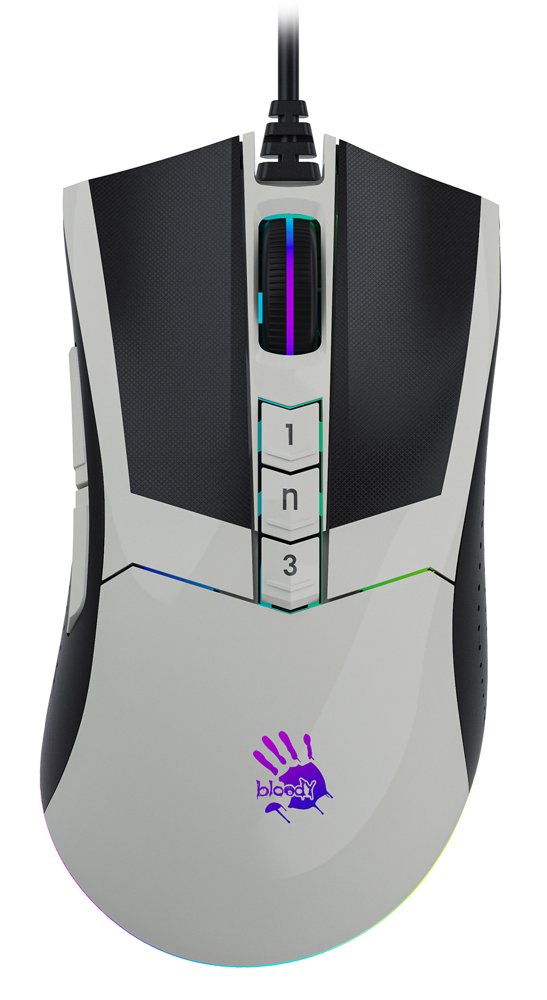 Мышь A4Tech Bloody W90 Max белый/черный оптическая 10000dpi USB 10but (W90 MAX PANDA)