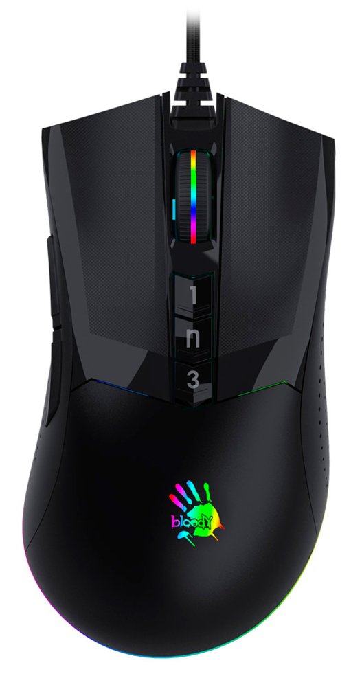 Мышь A4Tech Bloody W90 Max черный оптическая 10000dpi USB 10but (W90 MAX ( STONE BLACK))