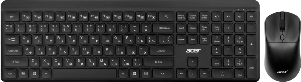 Клавиатура + мышь Acer OCC502 клав:черный мышь:черный USB беспроводная Multimedia (ZL.ACC11.00J)