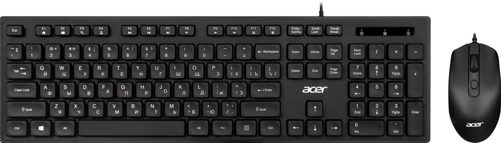 Клавиатура + мышь Acer OCC504 клав:черный мышь:черный USB Multimedia (ZL.ACC11.00M)
