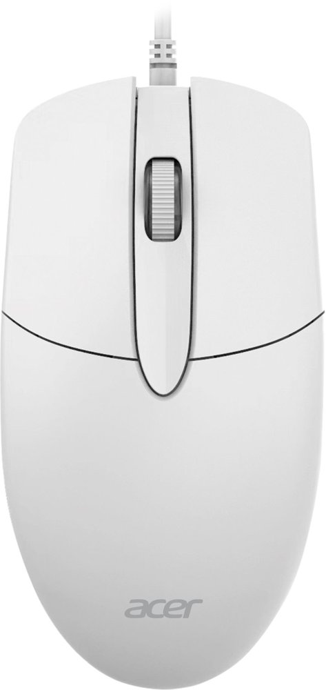 Мышь Acer OMW300 белый оптическая 1200dpi USB 3but (ZL.MCECC.01V)