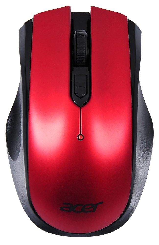 Мышь Acer OMR032 черный/красный оптическая 1600dpi беспров. USB 4but (ZL.MCEEE.009)