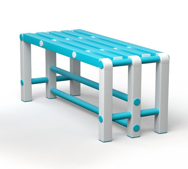 Скамья AQUAMANIA из ПВХ, вариант 6 1000х376х450 мм