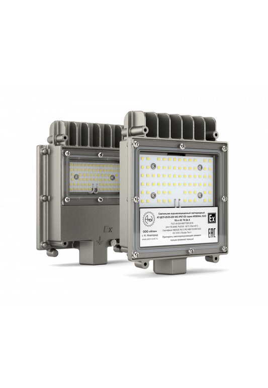 Светильник взрывозащищённый АТ-ДСП-25/25-127VAC-IP65/67-Ex