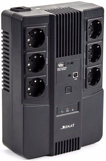 Источник бесперебойного питания Бастион Skat 800 AI 480Вт 800ВА черный