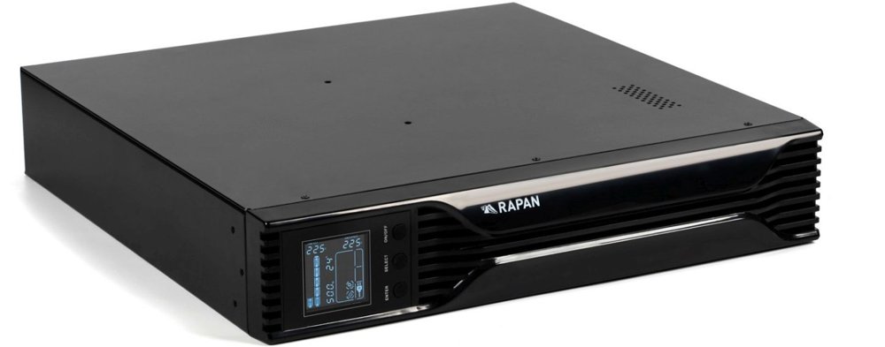 Источник бесперебойного питания Бастион Rapan-UPS 1000-Rack-IN-2X9-E 700Вт 1000ВА черный