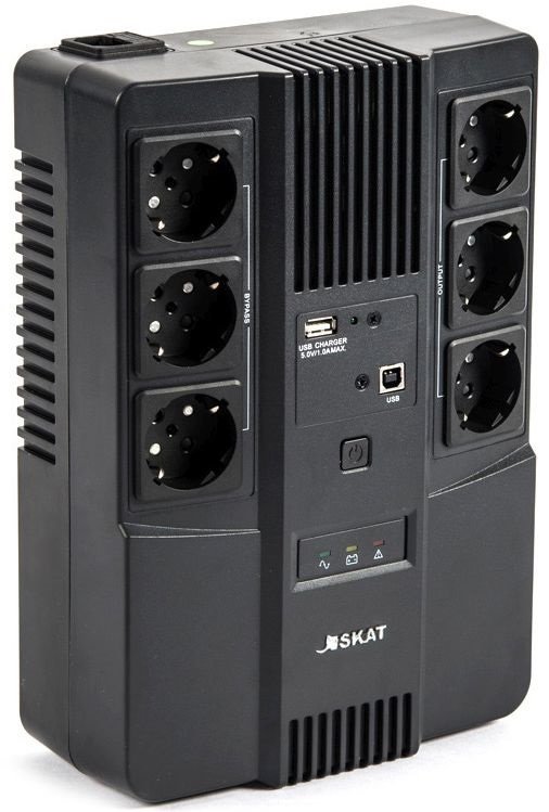 Источник бесперебойного питания Бастион Skat 600 AI 360Вт 600ВА черный