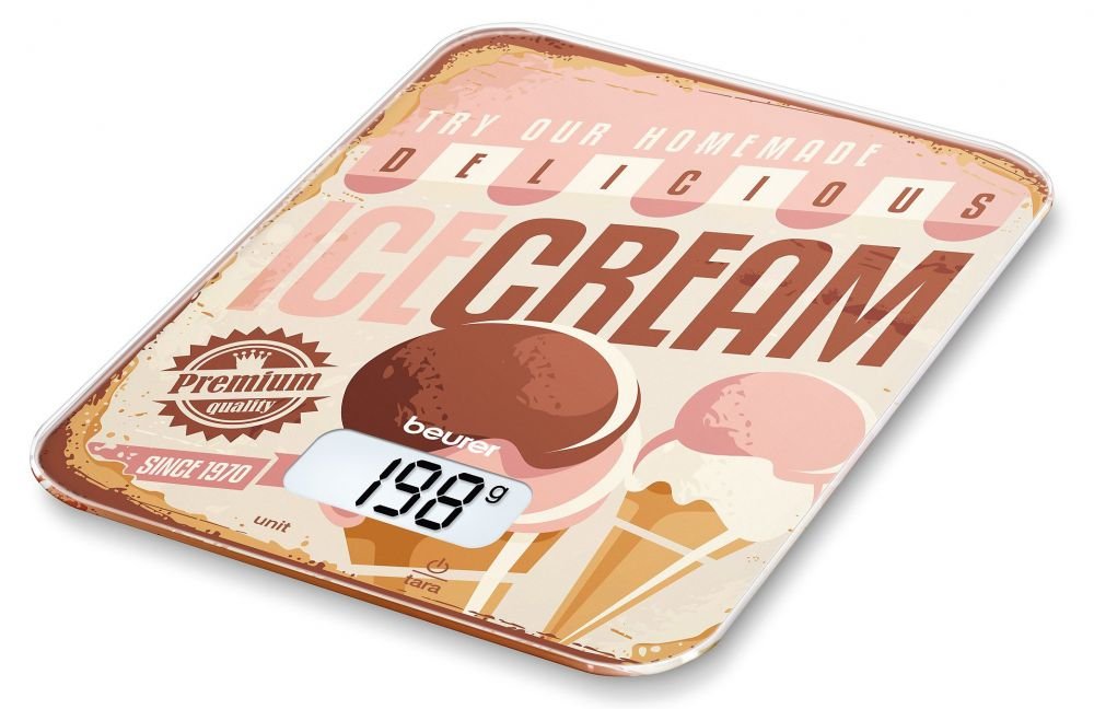Весы кухонные электронные Beurer KS19 Ice Cream макс.вес:5кг рисунок