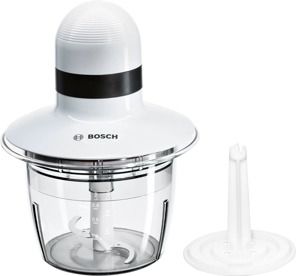 Измельчитель электрический Bosch MMR08A1 0.8л. 400Вт белый/черный