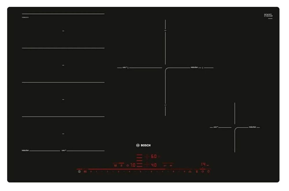 Индукционная варочная поверхность Bosch PXE801DC1E черный