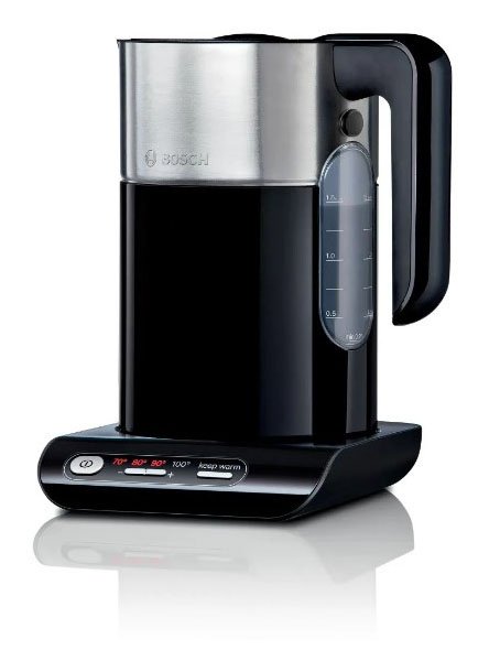 Чайник электрический Bosch TWK8613P 1.5л. 2400Вт черный/серебристый корпус: пластик/металл