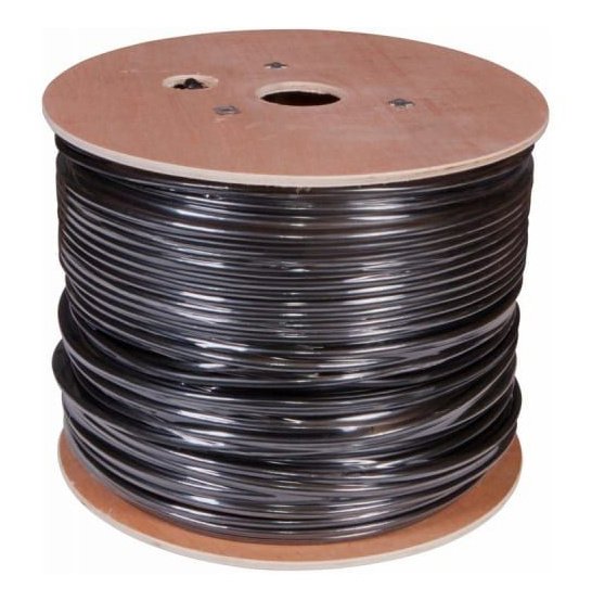 Кабель сетевой Buro BU-COP-050-FTP-OUTDOOR FTP 4 пары cat.5E solid 0.50мм Cu 305м черный outdoor стальной трос