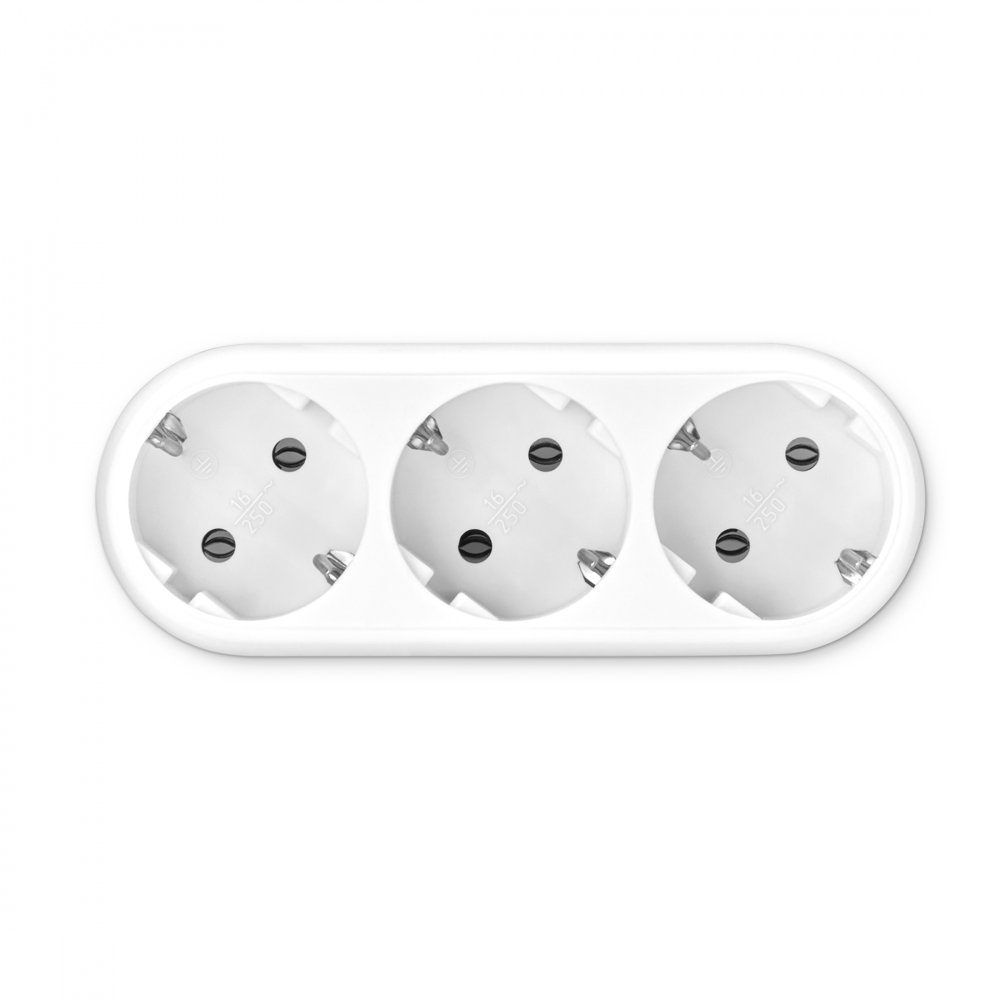 Сетевой разветвитель Buro BU-PS3G-W (3 розетки) белый (пакет ПЭ)