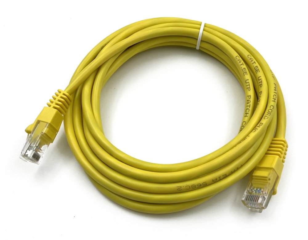 Патч-корд Buro UTP-5E-3M-Y UTP 4 пары cat.5E CCA molded 3м желтый RJ-45 (m)-RJ-45 (m)