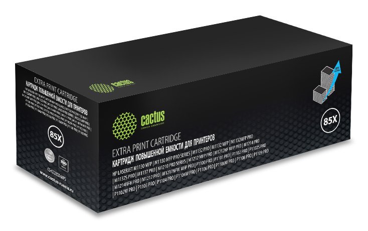 Картридж лазерный Cactus CS-CE285X-MPS CE285X черный (3000стр.) для HP LJ M1130 MFP/ M1132MFP Pro/P1102s Pro/ P1103 Pro