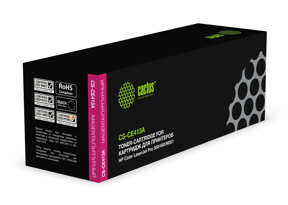 Картридж лазерный Cactus CS-CE413A CE413A пурпурный (2600стр.) для HP CLJ Pro 300/M351/M451/M375/M475