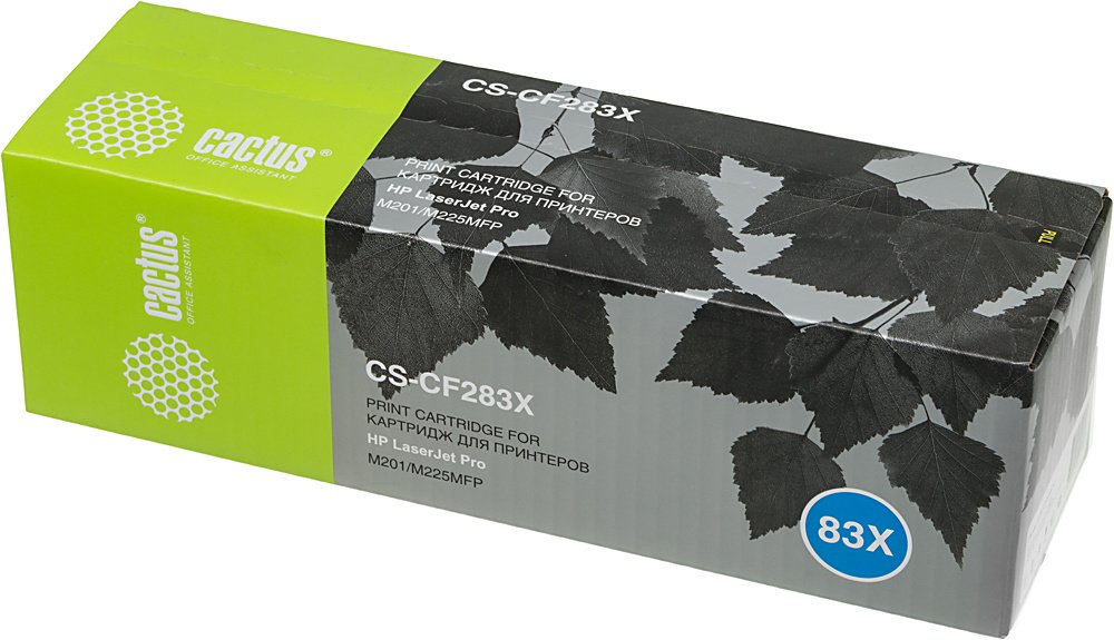 Картридж лазерный Cactus CS-CF283X CF283X черный (2200стр.) для HP LJ Pro M225dn/M201/M202 с чипом