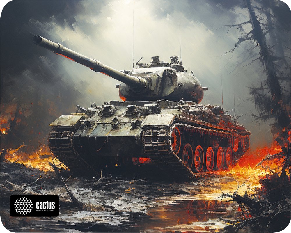 Коврик для мыши Cactus Tank рисунок 250x200x3мм (CS-MP-D04S)