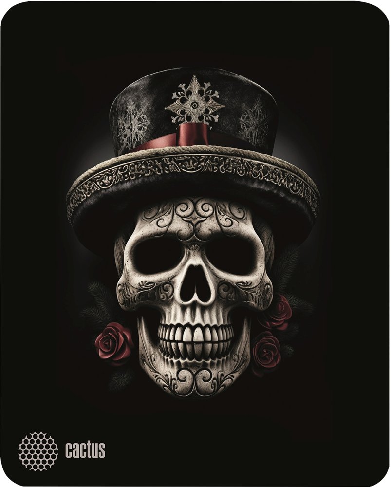 Коврик для мыши Cactus Scull рисунок 250x200x3мм (CS-MP-D05S)
