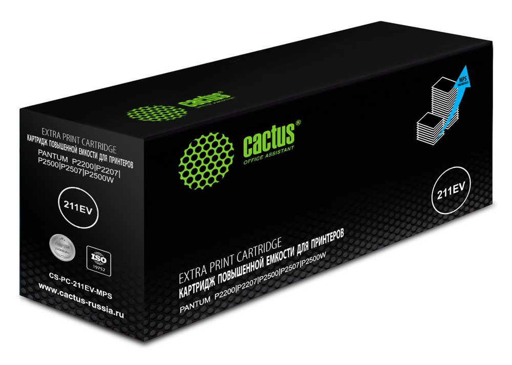 Картридж лазерный Cactus CS-PC-211EV-MPS PC-211EV черный (6000стр.) для Pantum M6500/M6500W/M6506NW/M6507/M6507W/M6550W/M6550NW/M6557NW/M6607NW/P2200/P2207/P2500/P2500NW/P2500W/P2506W/P2507/P2516/P2518 с чипом
