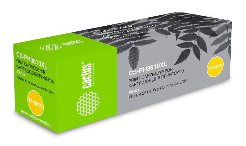 Картридж лазерный Cactus CS-PH3610XL 106R02732 черный (25300стр.) для Xerox Phaser 3610/WC 3615DN с чипом