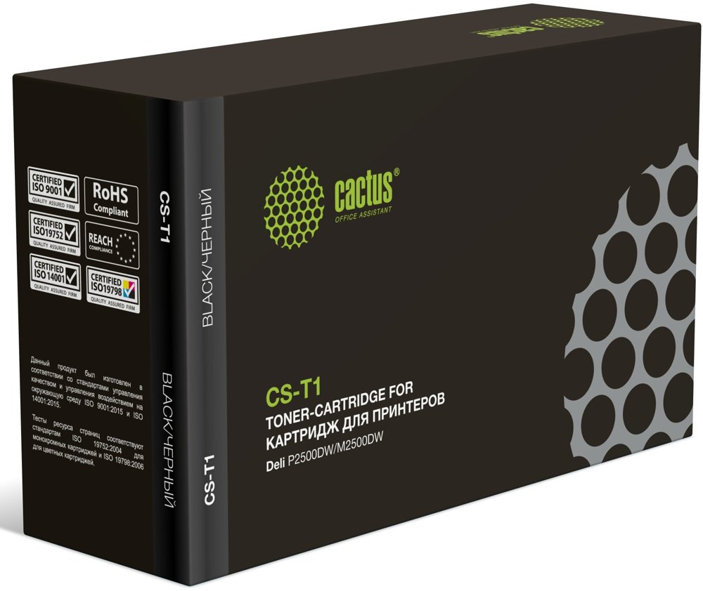 Картридж лазерный Cactus T1 CS-T1 черный (3500стр.) для Deli P2500DW/M2500DW