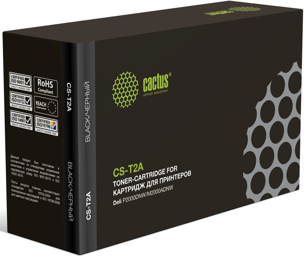 Картридж лазерный Cactus T2A CS-T2A черный (2000стр.) для Deli P2000DNW/M2000ADNW