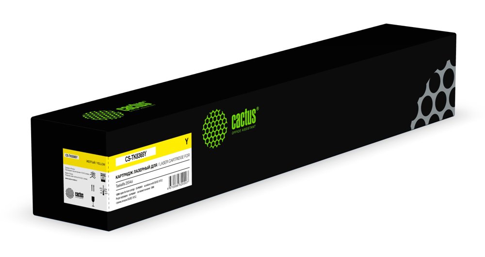 Картридж лазерный Cactus CS-TK8365Y TK-8365Y желтый (12000стр.) для Kyocera TASKalfa 2554ci с чипом