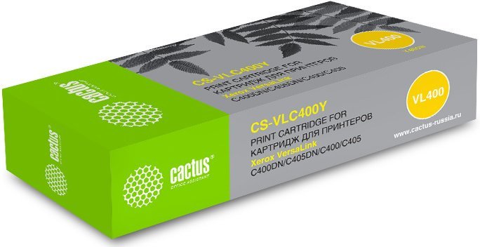 Картридж лазерный Cactus CS-VLC400YRU 106R03533 желтый (8000стр.) для Xerox VersaLink C400DN/C405DN/C400/405 с чипом