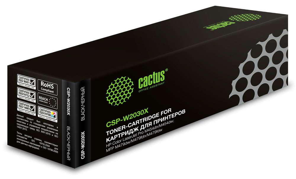 Картридж лазерный Cactus CSP-W2030X 415X черный (7500стр.) для HP LJ M454/MFP M479 с чипом