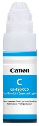 Чернила Canon GI-490C 0664C001 голубой 70мл для Canon Pixma G1400/G2400/G3400