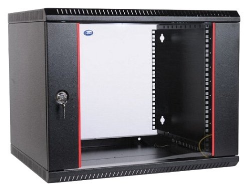 Шкаф коммутационный ЦМО ШРН-ЭКОНОМ (ШРН-Э-6.650-9005) настенный 6U 600x650мм пер.дв.стекл 65кг черный 600мм