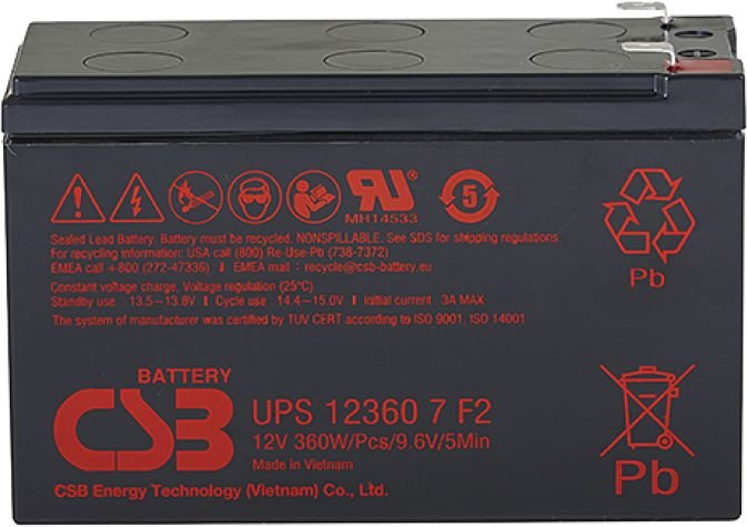 Батарея для ИБП CSB UPS 123607 F 12В 7.5Ач