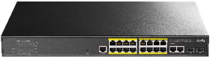 Коммутатор Cudy GS2018PS2-200W (L2) 16x1Гбит/с 2SFP 16PoE+ 200W управляемый
