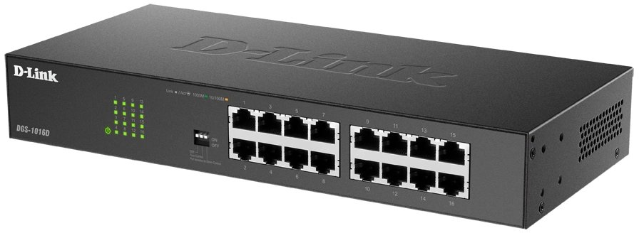 Коммутатор D-Link DGS-1016D DGS-1016D/J1A (L2) 16x1Гбит/с неуправляемый