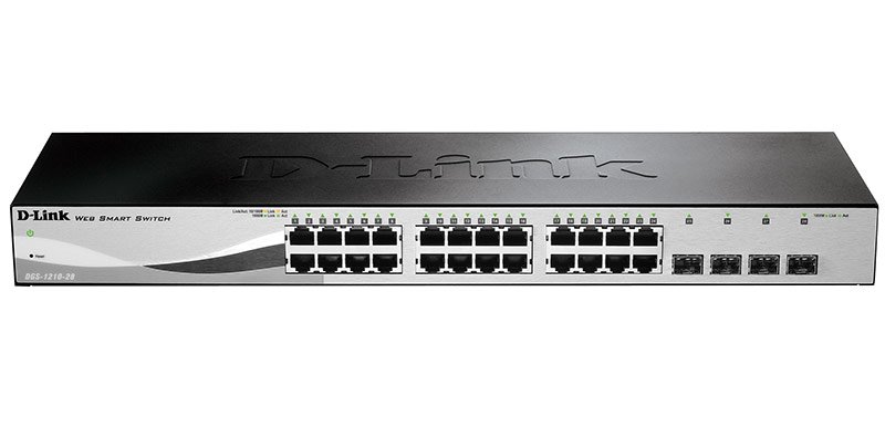 Коммутатор D-Link DGS-1210-28/F3A 28x1Гбит/с 4xКомбо(1000BASE-T/SFP) настраиваемый