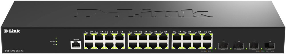 Коммутатор D-Link DGS-1210-28X/ME/C1A (L2) 24x1Гбит/с 4SFP+ управляемый