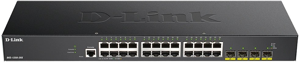 Коммутатор D-Link DGS-1250-28X/RU/A1A (L3) 24x1Гбит/с 4SFP+ управляемый