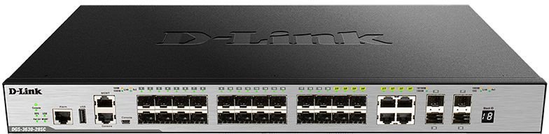 Коммутатор D-Link DGS-3630-28SC/A2ASI 4xКомбо(1000BASE-T/SFP) 20SFP 4SFP+ управляемый